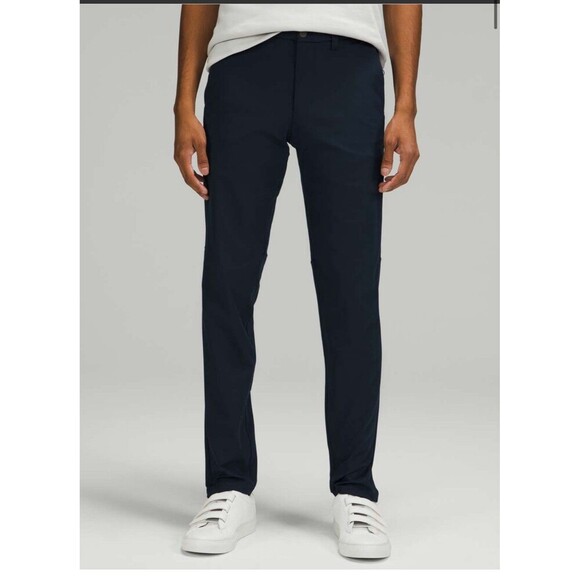 LULULEMON Commission Slim Fit Warpstreme Pant 32x31 Navy Blue Stretch Golf - Picture 2 of 11